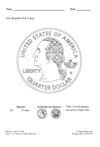 Sample - US coin - Quarter- Head Only