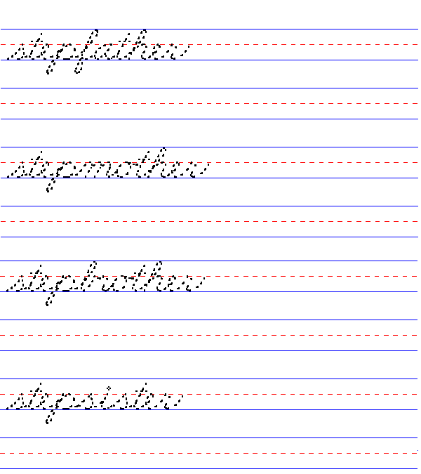Handwriting for Kids - Cursive - Family Relationship - Step-Father, Step-Mother, Step-Brother, Step-Sister