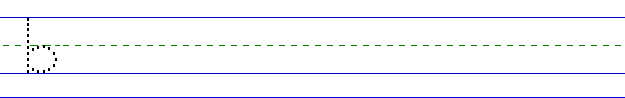 More lowercase A practice line