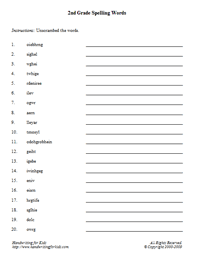 Sample of Make Your Own Scrambled Words Worksheet