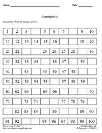 sample of Counting by 1s