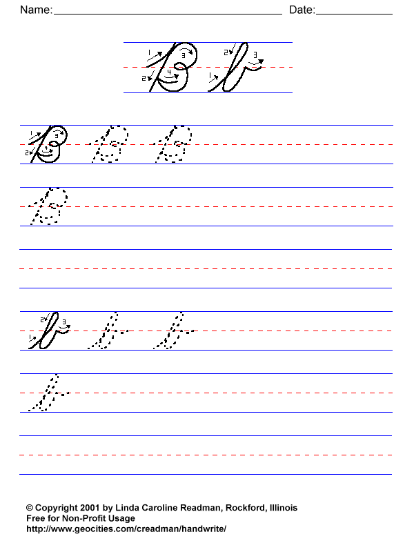 Cursive Handwriting Practice Worksheets for Kids - Birchmark Designs