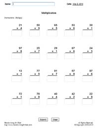 Multiplication - Online Math 3 - (vertical)